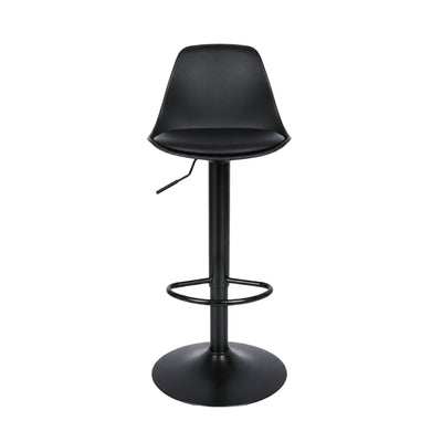 Tabouret de bar scandinave noir Visby (Lot de 4) | Coque moulée design, pivotant 360°, réglable 55 à 75 cm - vue 2