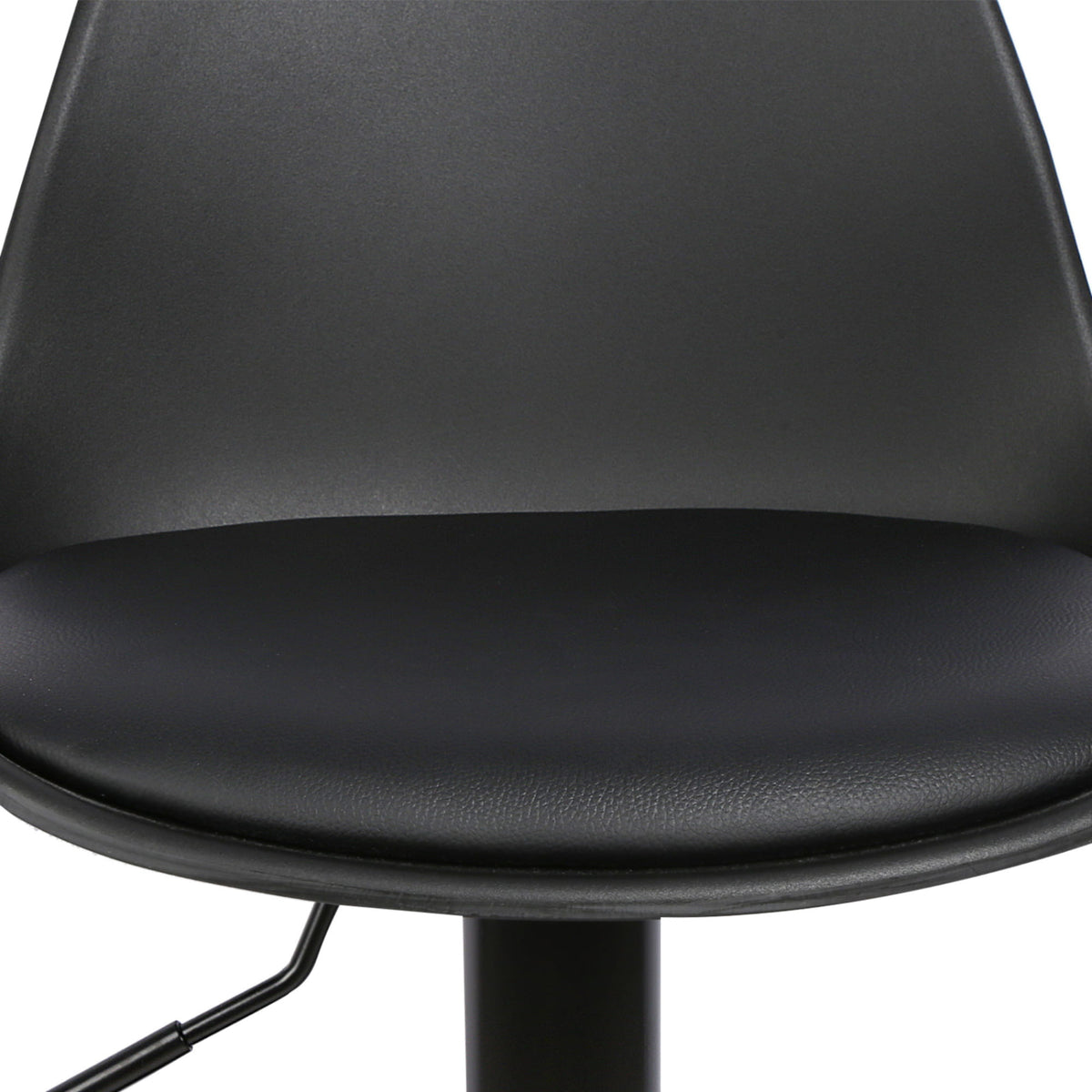 Tabouret de bar scandinave noir Visby (Lot de 4) | Coque moulée design, pivotant 360°, réglable 55 à 75 cm gros plan