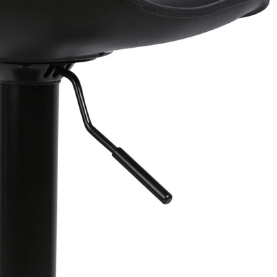 Tabouret de bar scandinave noir Visby (Lot de 4) | Coque moulée design, pivotant 360°, réglable 55 à 75 cm - vue 4